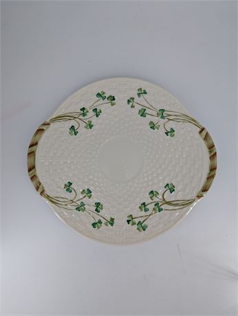 Belleek Porcelain Ireland Shamrock Platter 11" x 10"