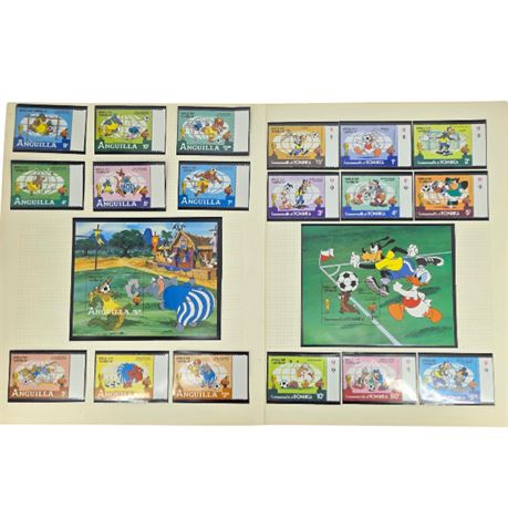 Rare 1982 Disney World Cup Stamps