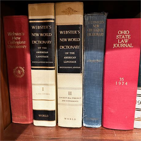 Dictionary & Law Journal Book Lot