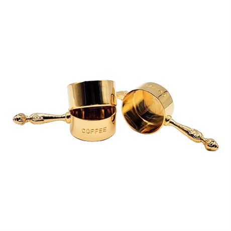 Towle Gold Plated Coffee Scoops