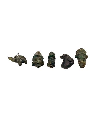 Five (5) Carved Stone Figures