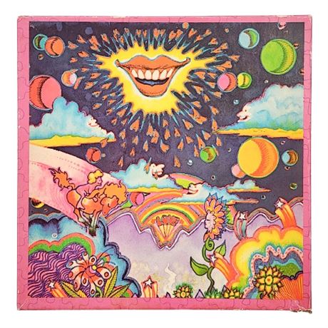 Vintage American Greetings "Love Smile" Hippie Art Jigsaw Puzzle