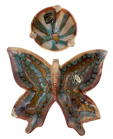Pair of Mid Century Dryden Ozark Frontier Pottery Pieces