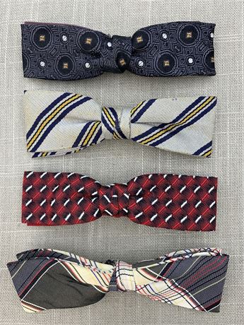 4 1940s era Dapper Gents Clip on Bow-ties
