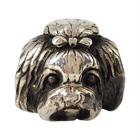 Signed Sterling Silver Shih-Tzu Pandora-Style Charm