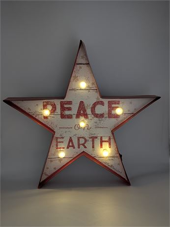 Peace on Earth Star Battery Operated Light Hallmark 2014