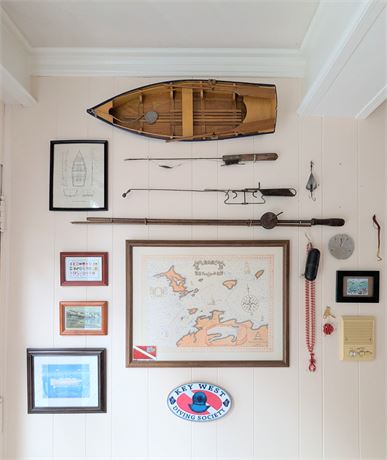Large Lot Nautical Fishing Diving Wall Decorations Buy Out