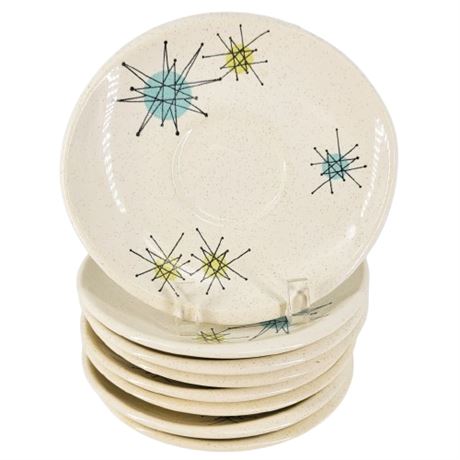 Vintage Lot of 8 Franciscan Starburst Saucers