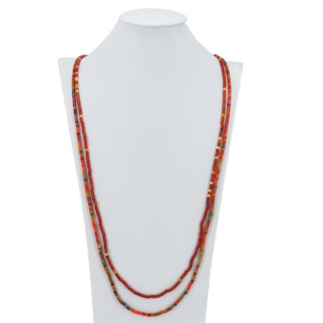 Vtg Trade Bead Necklaces, Pair of 2