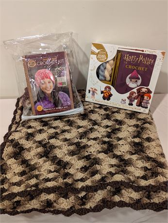 New Harry Potter Crochet Dolls, New Crochet Knit Hat, Handmade Crochet Afghan