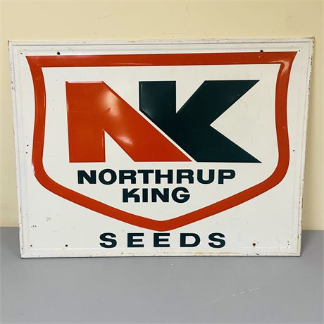 1970’s Northrup King Feeds Embossed Advertising Sign