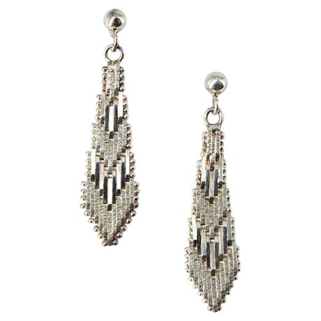 Vintage Sterling Silver Italian Riccio Earrings