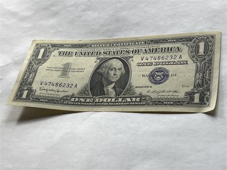 Rare 1957B blue seal silver certificate