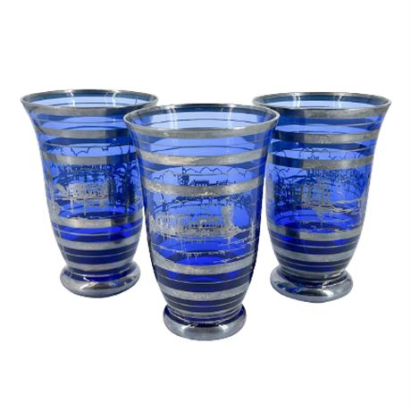 Blue Bohemia Glass Tumblers