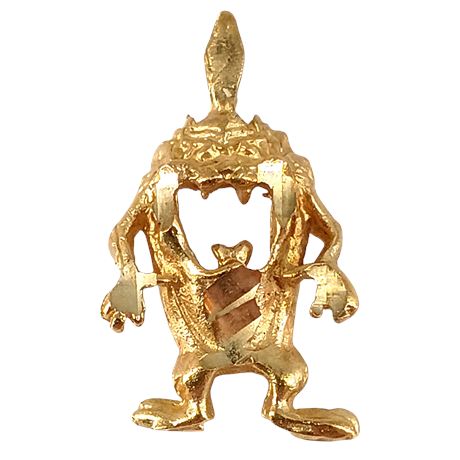 14k Gold Tasmanian Devil Pendant