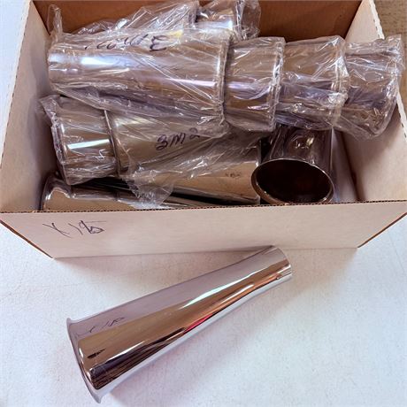 16 NOS Chrome Exhaust Tips - Assorted