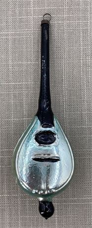 Antique 6” Blown Glass Mandolin Musical Instrument Holiday Ornament