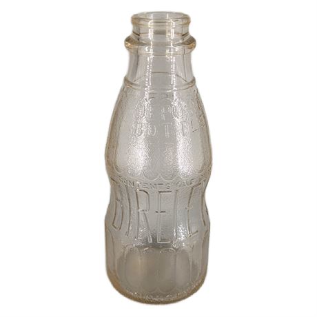 Bireley's Clear Glass Embossed One Quart Bottle Superior Dairy