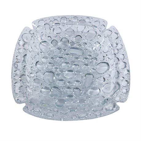 Bubble Glass Large Clear Glass Square Ashtray