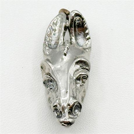 Vintage Silver Tone Donkey Pendant