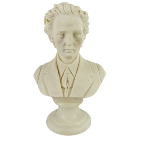 1967 Chopin Bust Alabaster Sculpture Signed A Giannelli