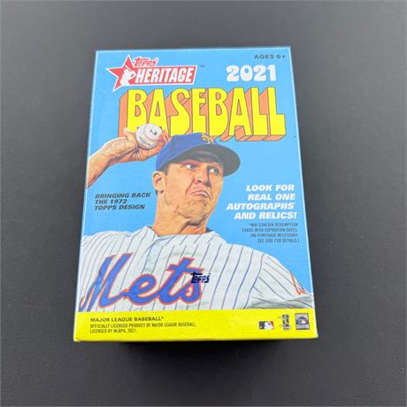 Sealed 2021 Topps Heritage Baseball Blaster Box