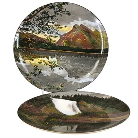 Pair Vintage Royal Doulton England National Parks Collectors Plates