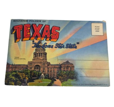 VTG Fold-out Souvenir Postcard Book
