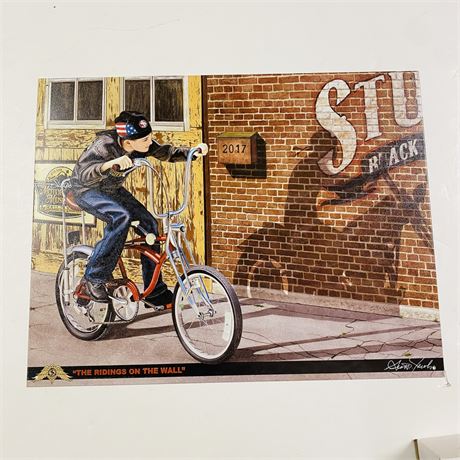 ‘Motorcycle’ 12.5x16” Retro Metal Sign