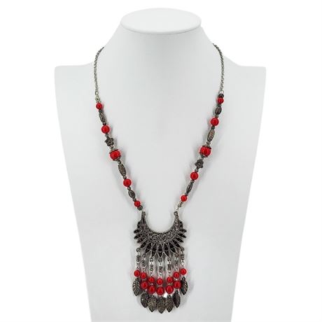Modern Bohemian Fringe Necklace