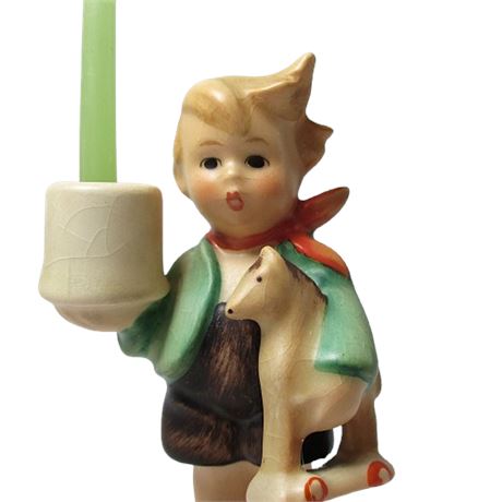 VTG Goebel Hummel Figurine Candleholder "Boy With Horse" #117 TMK-6