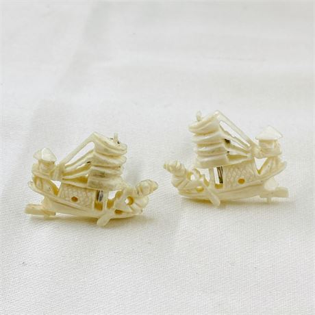 Vintage Bone Earrings