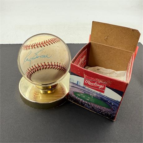 Ray Boone Signed Baseball