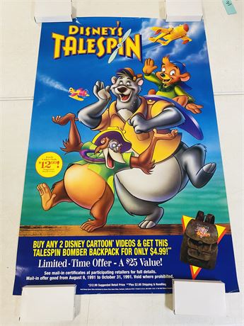 Talespin Original 27x40 Movie Poster - ROLLED