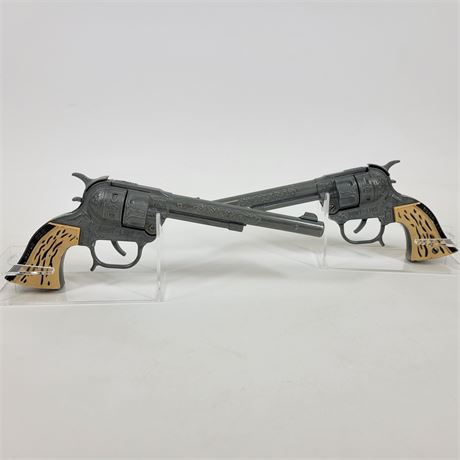 Carnell Lone Star Bunt-Line Special Set Pair of Revolver Cap Guns / Holster