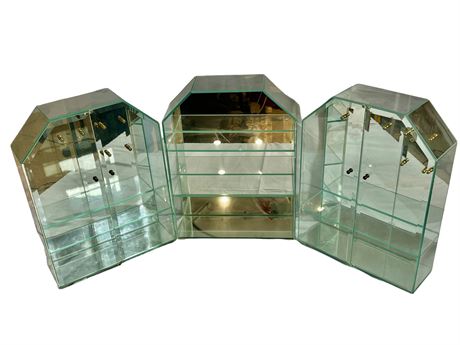 Three (3) Glass Display Case