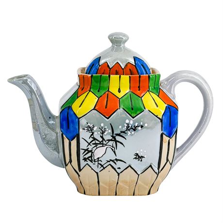 Vintage Japanese Hand Painted Lusterware Teapot