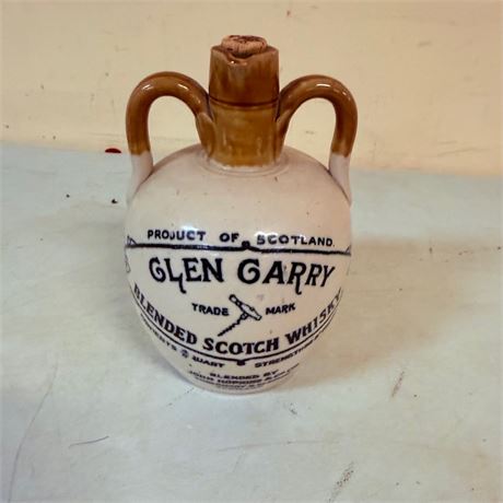 Glen Garry Scotch Whiskey Stoneware Jug