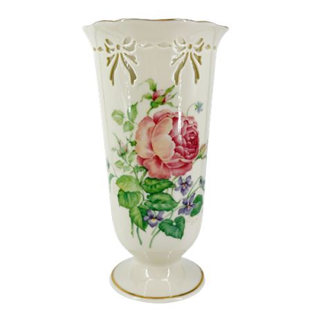 Lenox Porcelain Victorian Rose Vase