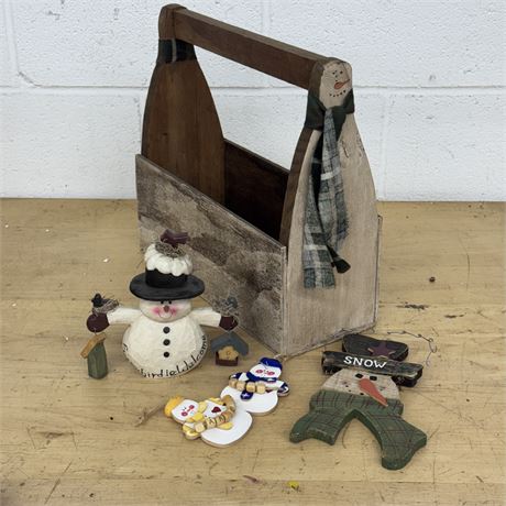 Wooden Snowmen