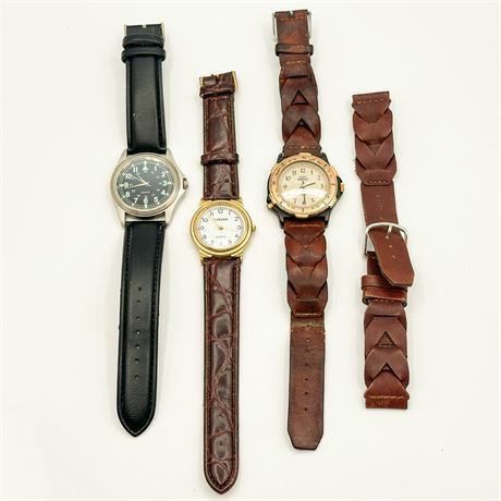 Lot of 3 Gold & Silver Tone Vintage Watches