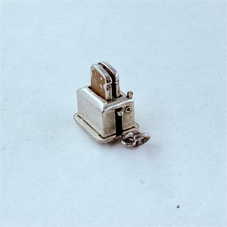 3.1g Sterling Articulated Toaster Charm / Pendant