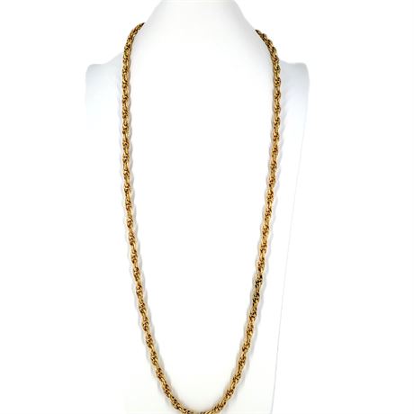Vintage Napier Gold-Tone Textured Link Necklace