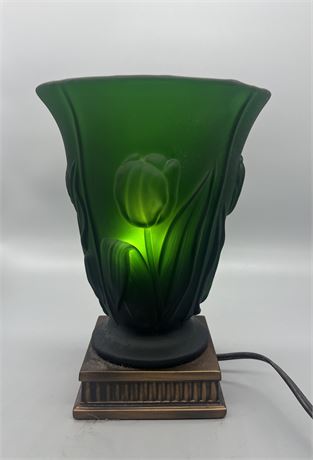 Hunter Green Tulip Accent Lamp