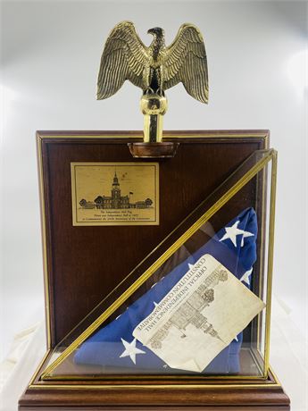 Independence Hall Flown Flag - Bicentennial of Constitution by Franklin Mint
