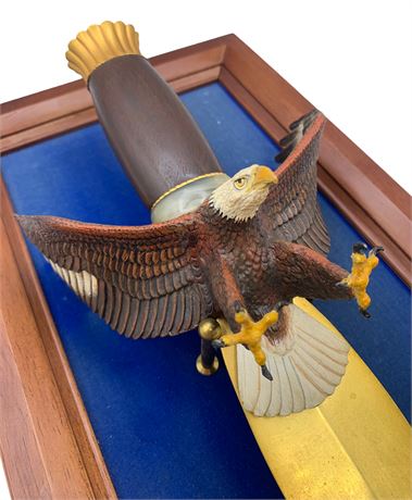 Franklin Mint Wings of Glory Eagle Wall Dagger Display