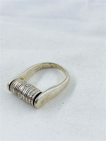 8.8 Vtg Mexico Sterling Spinner Ring Size 5.5