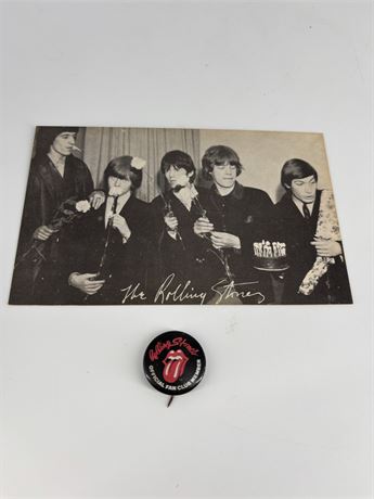 Rolling Stones Lobbycard & Button