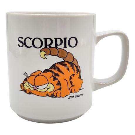 Vintage ENESCO Garfield Zodiac Scorpio Ceramic Coffee Mug