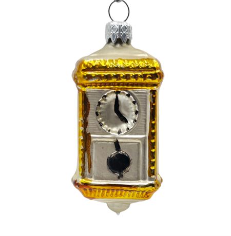 Antique West German, Clock, Mercury Glass Ornament
